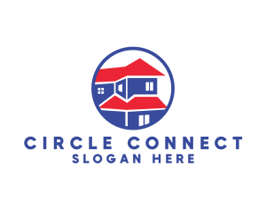 Circle - Construction Realty Circle House logo design