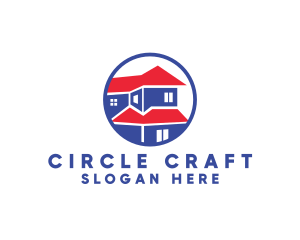 Construction Realty Circle House logo design