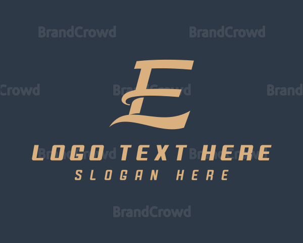 Fashion Event Planner Letter E Logo