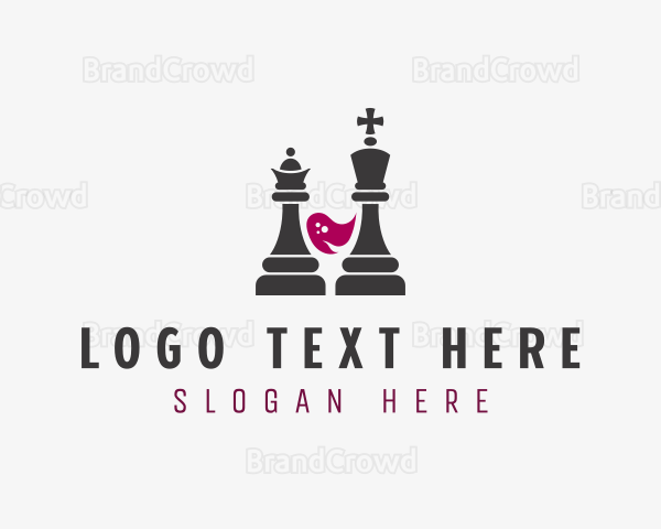 Chess Pieces Wine Logo