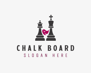 Chess Pieces Wine logo design