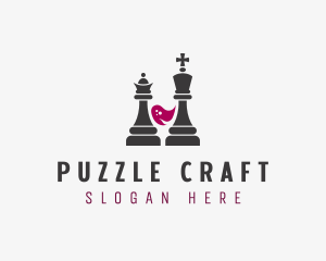 Chess Pieces Wine logo design