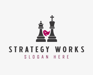 Chess Pieces Wine logo design