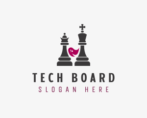 Chess Pieces Wine logo design