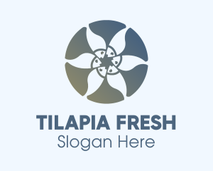 Tilapia - Marine Fish Circle logo design