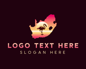 Map - South Africa Bird logo design