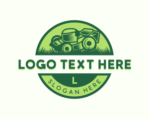 Lawn Mower Landscaper Logo