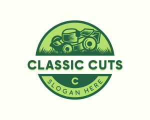 Lawn Mower Landscaper logo design