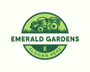 Lawn Mower Landscaper logo design