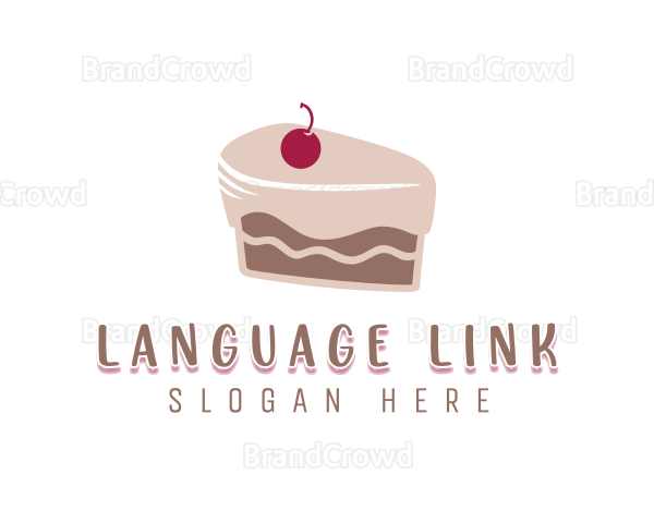 Cherry Cake Slice Logo