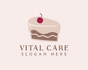 Cake Shop - Retro Cherry Cake logo design