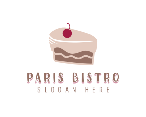 Cherry Cake Slice logo design