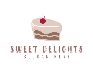 Cherry Cake Slice logo design