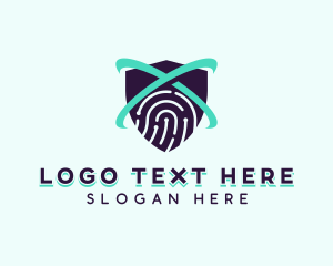 Cyber Technology Fingerprint Logo