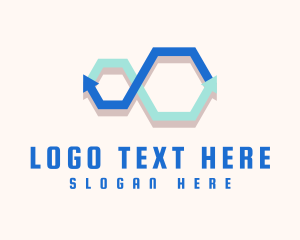 Loop - Hexagon Infinity Cycle logo design