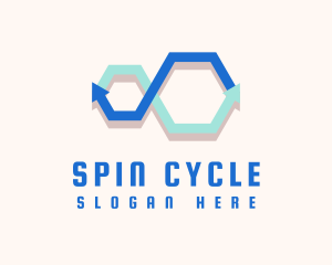 Hexagon Infinity Cycle logo design