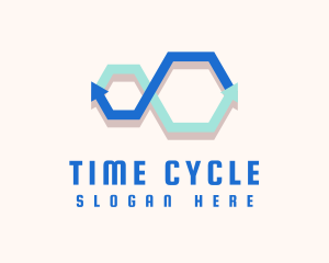 Hexagon Infinity Cycle logo design