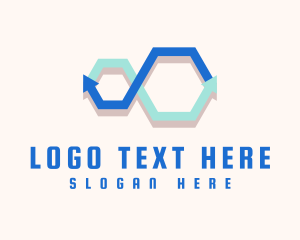 Trade - Hexagon Infinity Cycle logo design