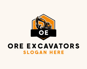 Excavation Construction Demolition logo design