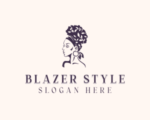 Hair Styling Salon Woman logo design