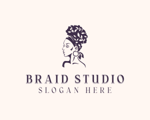 Braid - Hair Styling Salon Woman logo design