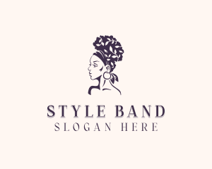 Hair Styling Salon Woman logo design