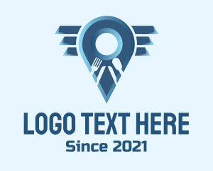 Utensil - Restaurant Location Pin logo design