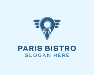 Restaurant Location Pin logo design