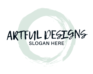 Round Texture Wordmark logo design