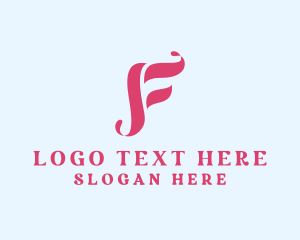 Letter F - Ribbon Apparel Boutique logo design