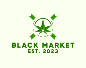 Illegal - Marijuana Leaf Weed logo design