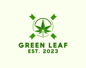 Marijuana Leaf Weed logo design