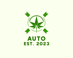 Cannabidiol - Marijuana Leaf Weed logo design