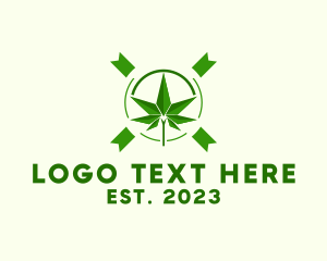 Herbal Medicine - Marijuana Leaf Weed logo design