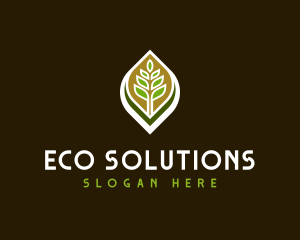 Leaves Plant Environment logo design