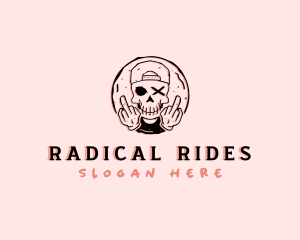 Skull Profanity Fuck logo design