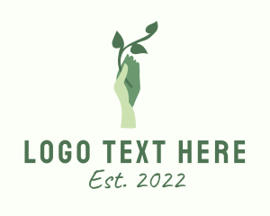 Organic Products - Hand Vine Agriculture logo design