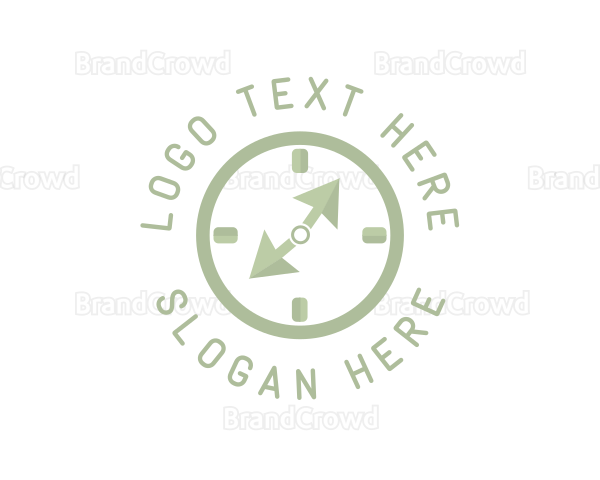 Green Cursor Clock Logo