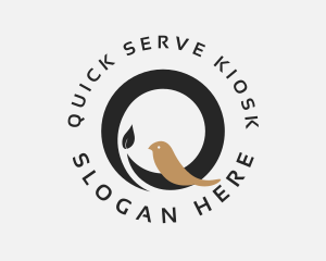 Minimalist Animal Bird Letter Q logo design