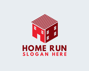 Red Hexagon Home logo design