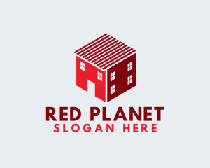 Red Hexagon Home logo design