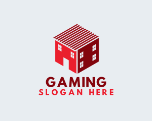 Red Hexagon Home logo design