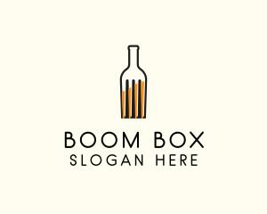 Food Fork Drink Bottle logo design