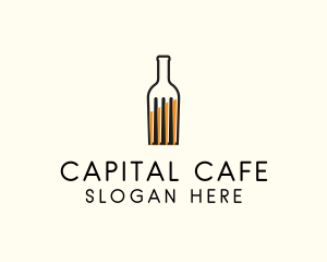 Food Fork Drink Bottle logo design