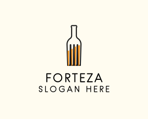 Food Fork Drink Bottle logo design