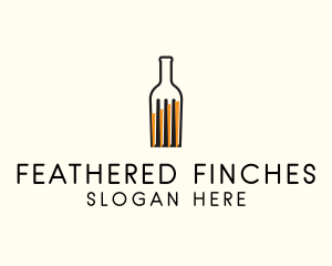 Food Fork Drink Bottle logo design