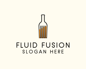 Food Fork Drink Bottle logo design