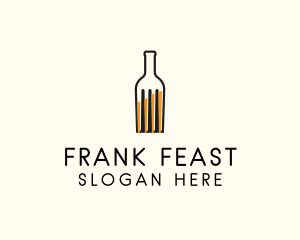 Food Fork Drink Bottle logo design