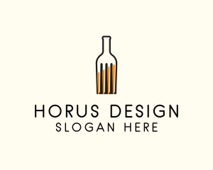 Food Fork Drink Bottle logo design