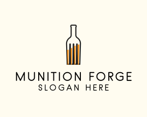 Food Fork Drink Bottle logo design